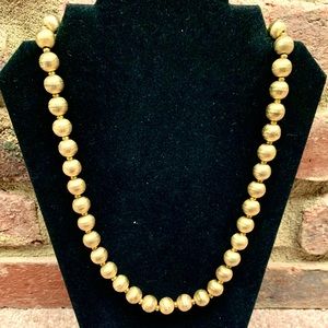 Gold Beaded Necklace (Vintage)